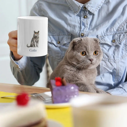 Catpuccino, Taza Personalizada con Frase y Gatito